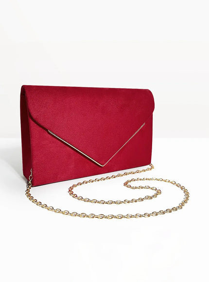 Segreto Suede-style Velvet Envelope Clutch Bag