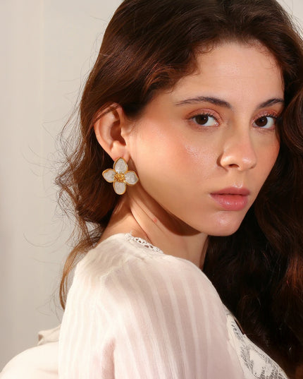 Opaline Flora Studs