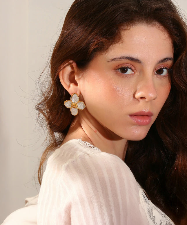Opaline Flora Studs
