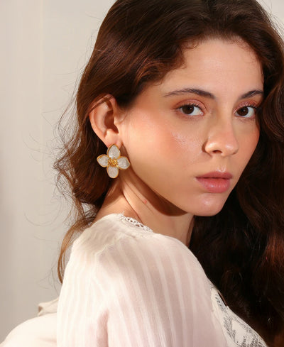 Opaline Flora Studs