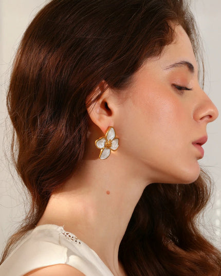 Opaline Flora Studs