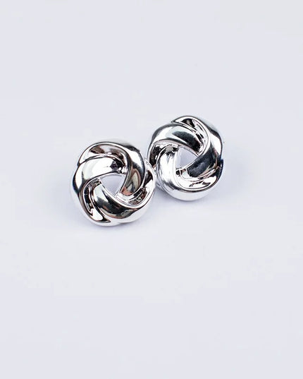 Gold Twist Knot Stud Earrings