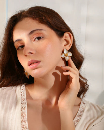 Opaline Flora Studs