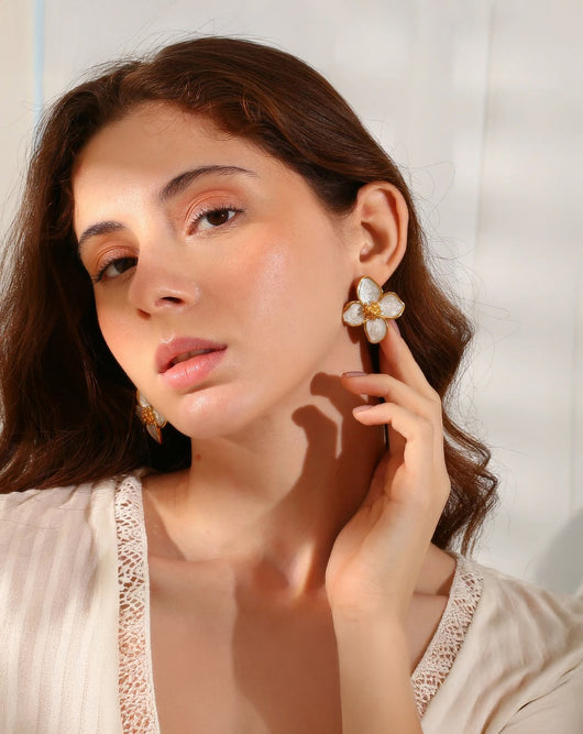 Opaline Flora Studs