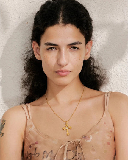 Heart & Thorn Crucifix Necklace