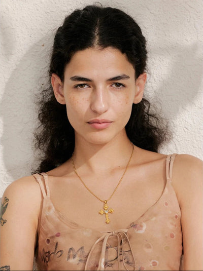 Heart & Thorn Crucifix Necklace