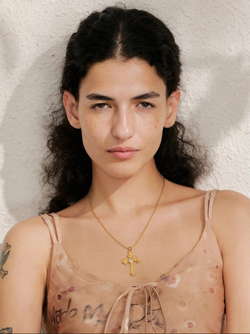 Heart & Thorn Crucifix Necklace