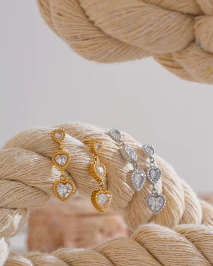 Trinity of Hearts Earrings