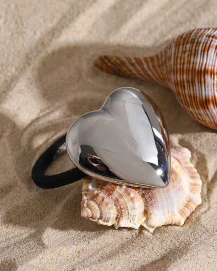 Chunky Heart Hair Cuff - 18k Gold-Plated