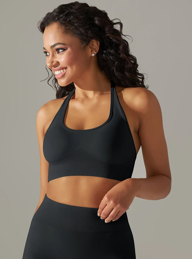 Halterneck High-Impact Support Sports Bra