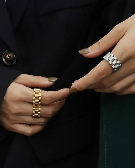 Anello Chain Link Ring - 18k Gold-Plated