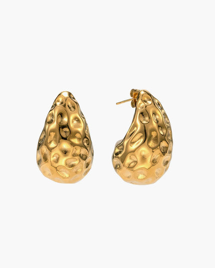 Hammered Teardrop Earrings
