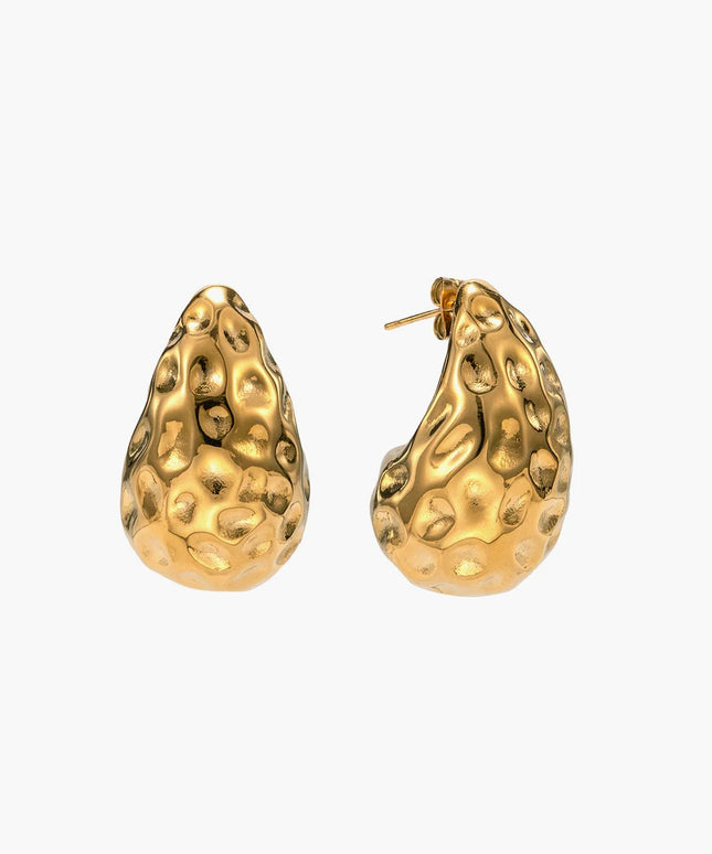 Hammered Teardrop Earrings