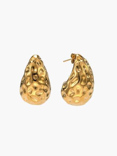 Hammered Teardrop Earrings