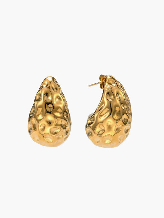 Hammered Teardrop Earrings