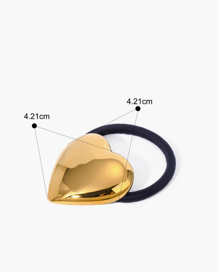 Chunky Heart Hair Cuff - 18k Gold-Plated