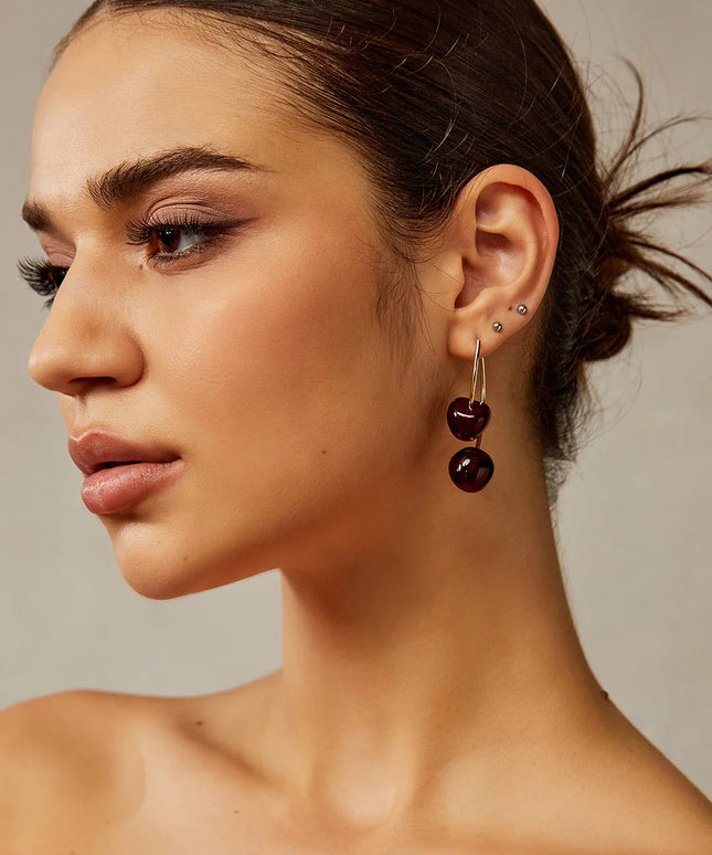 Double Cherry Earrings