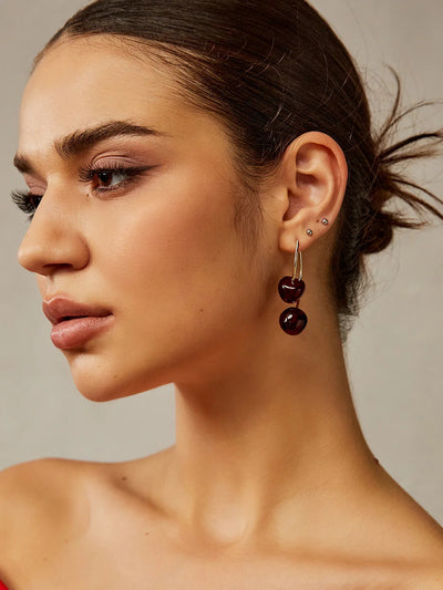 Double Cherry Earrings