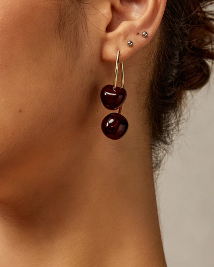 Double Cherry Earrings