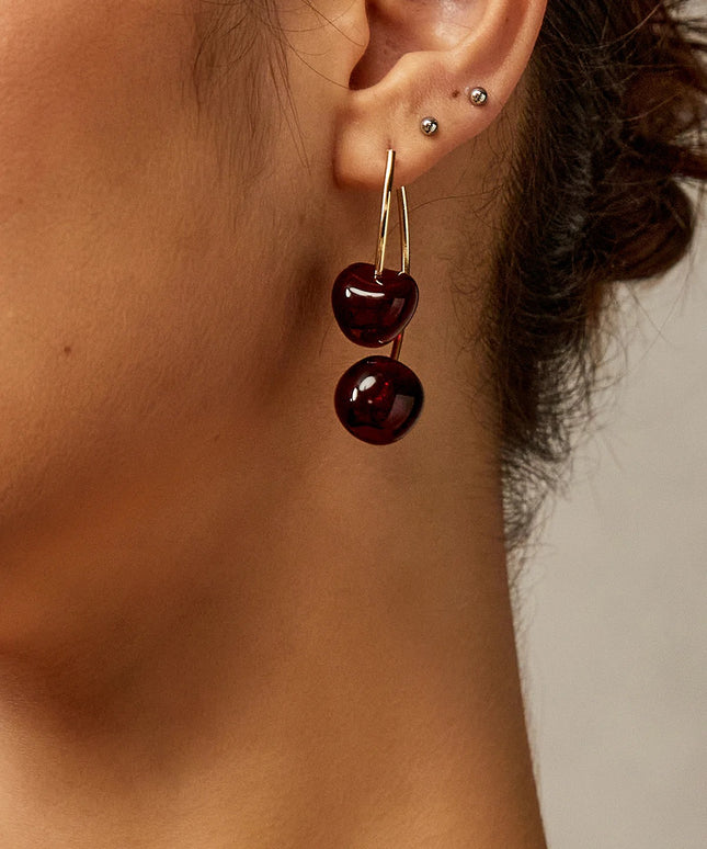 Double Cherry Earrings