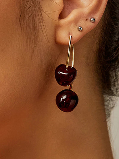 Double Cherry Earrings
