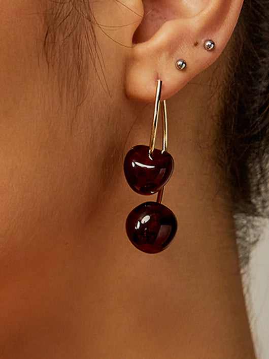 Double Cherry Earrings