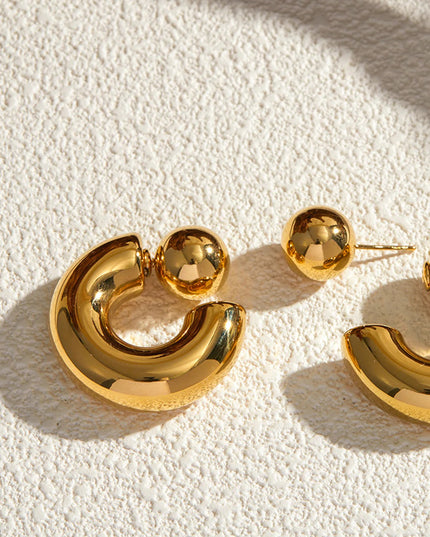 Chunky C-Shaped Earrings
