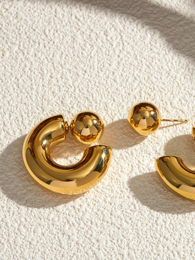 Chunky C-Shaped Earrings