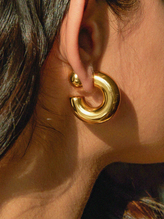 Chunky C-Shaped Earrings