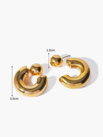 Chunky C-Shaped Earrings