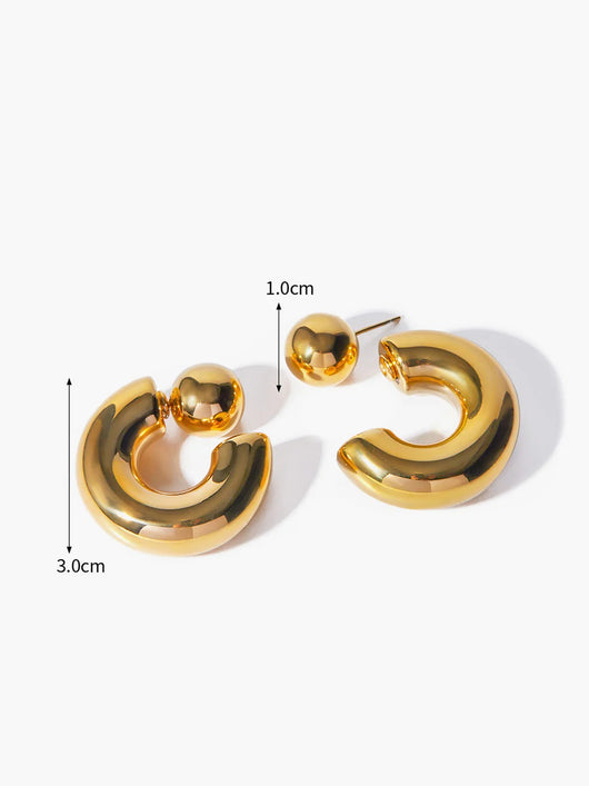 Chunky C-Shaped Earrings