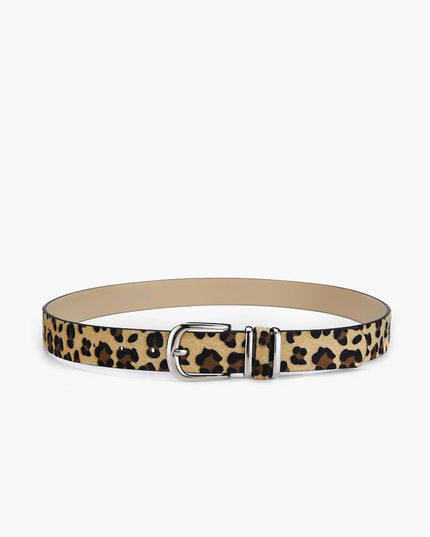 Leopard Print Buckle Belt