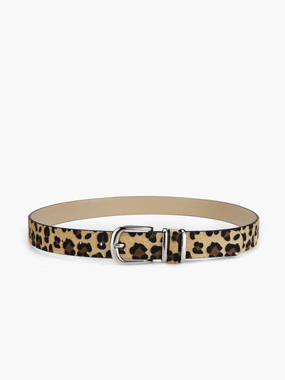 Leopard Print Buckle Belt