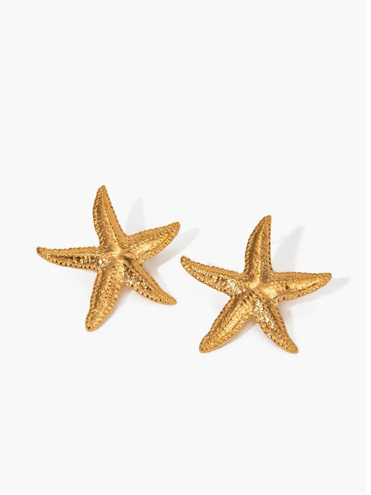 Gold Starfish Earrings