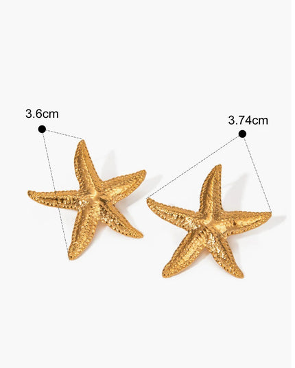 Gold Starfish Earrings
