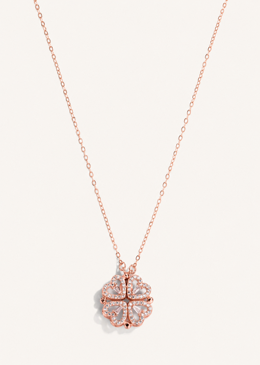 4 Hearts Magnetic Clover Necklace