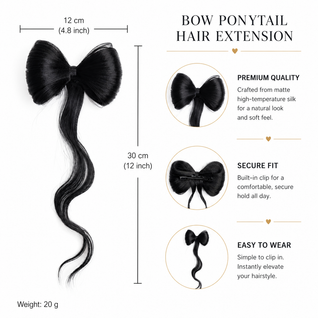 Clip-In Hair Bow Extension