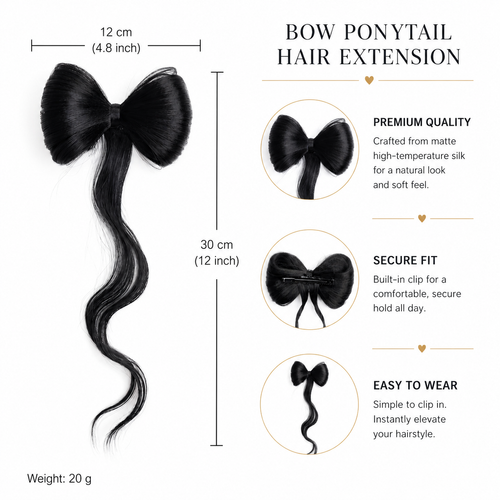 Clip-In Hair Bow Extension
