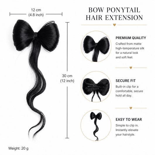 Clip-In Hair Bow Extension