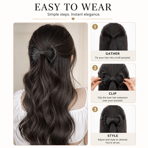 Clip-In Hair Bow Extension