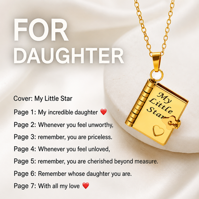 My Little Star Book Necklace - Daughter