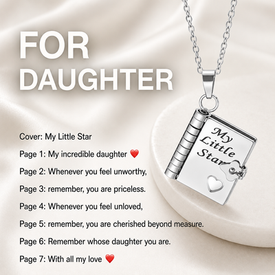 My Little Star Book Necklace - Daughter