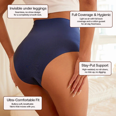 High-Waisted Seamless No-Show Underwear