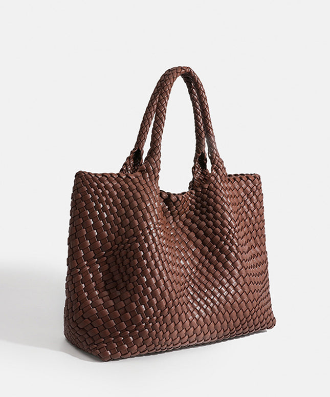 Ultra Soft Large Woven Shopper Tote Bag