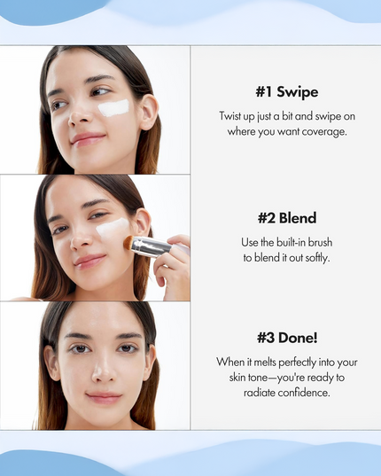 Korean 2-in-1 Colour-Changing Foundation Stick