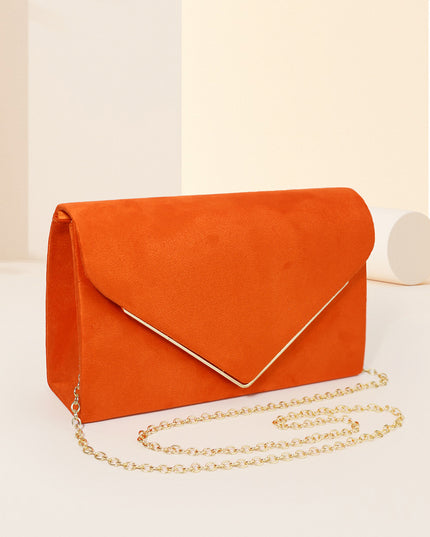 Segreto Velvet Faux-Suede Envelope Clutch Bag