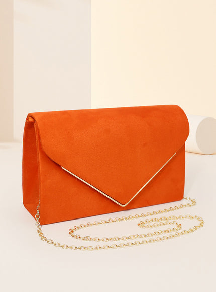 Segreto Suede-style Velvet Envelope Clutch Bag