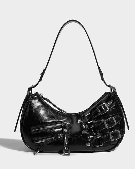 Kaida Buckle Hobo Crescent Bag