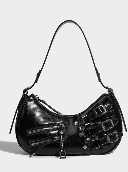 Kaida Buckle Hobo Crescent Bag