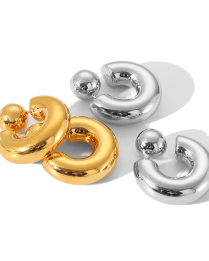 Chunky C-Shaped Earrings